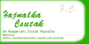 hajnalka csutak business card